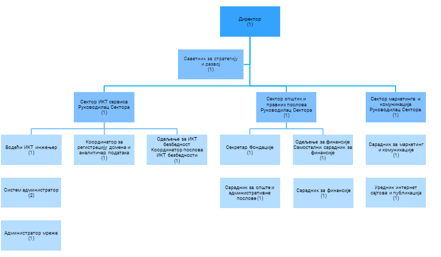 RNIDS organizaciona šema